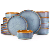 vancasso Onion 18 Piece Blue Dinnerware Set