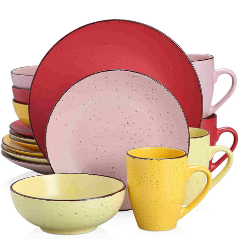 Colorful rustic dinnerware sets