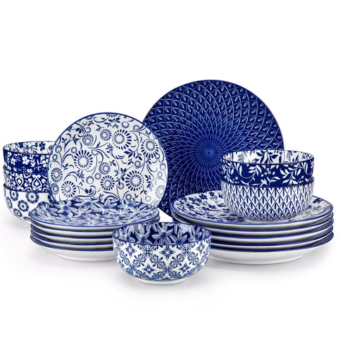 Selene 18 Piece Dinnerware Set perfect for casual family meals or stylish everyday dining.