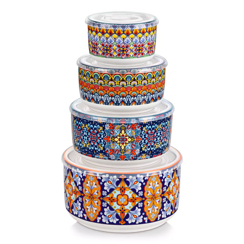 Simi Storage Bowls Set Of 4 Ideal For Food Storage Meal Prep And Organizing Pantry Items With Ease And Convenience.