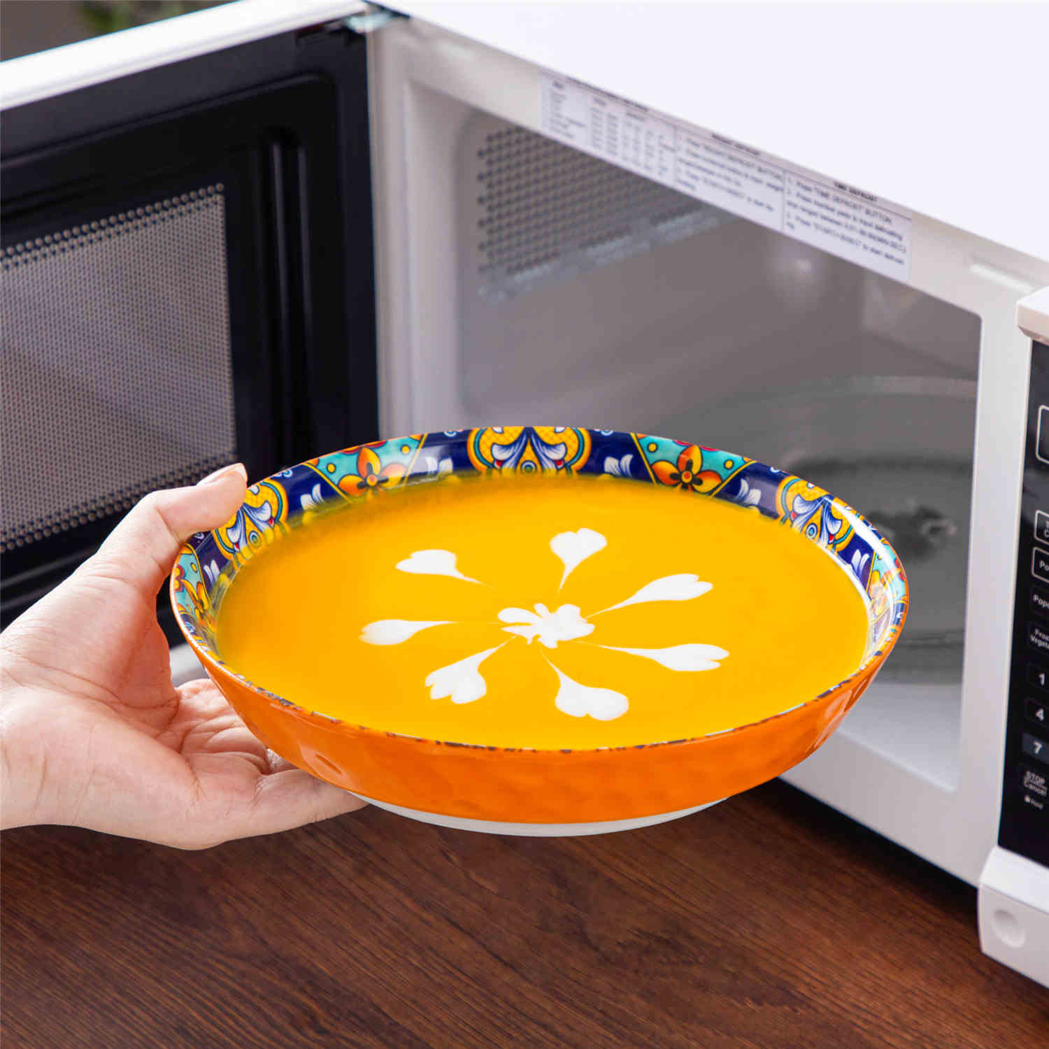 Boho Chic Simi 16-Piece Porcelain Dinnerware Set in Assorted Colors with Embossed Cereal Bowls