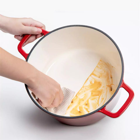 Velaze 6qt Enameled Cast Iron Round Dutch Oven With Lid - Featuring A Durable Enamel Finish - Ideal For Slow Cooking - Baking - And Braising - Red
