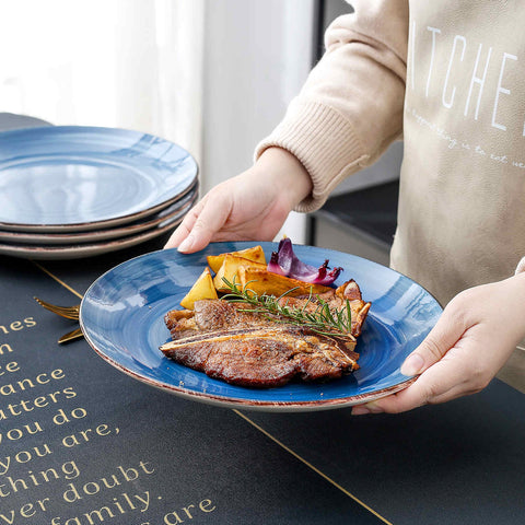 Blue Dinner Plates Set