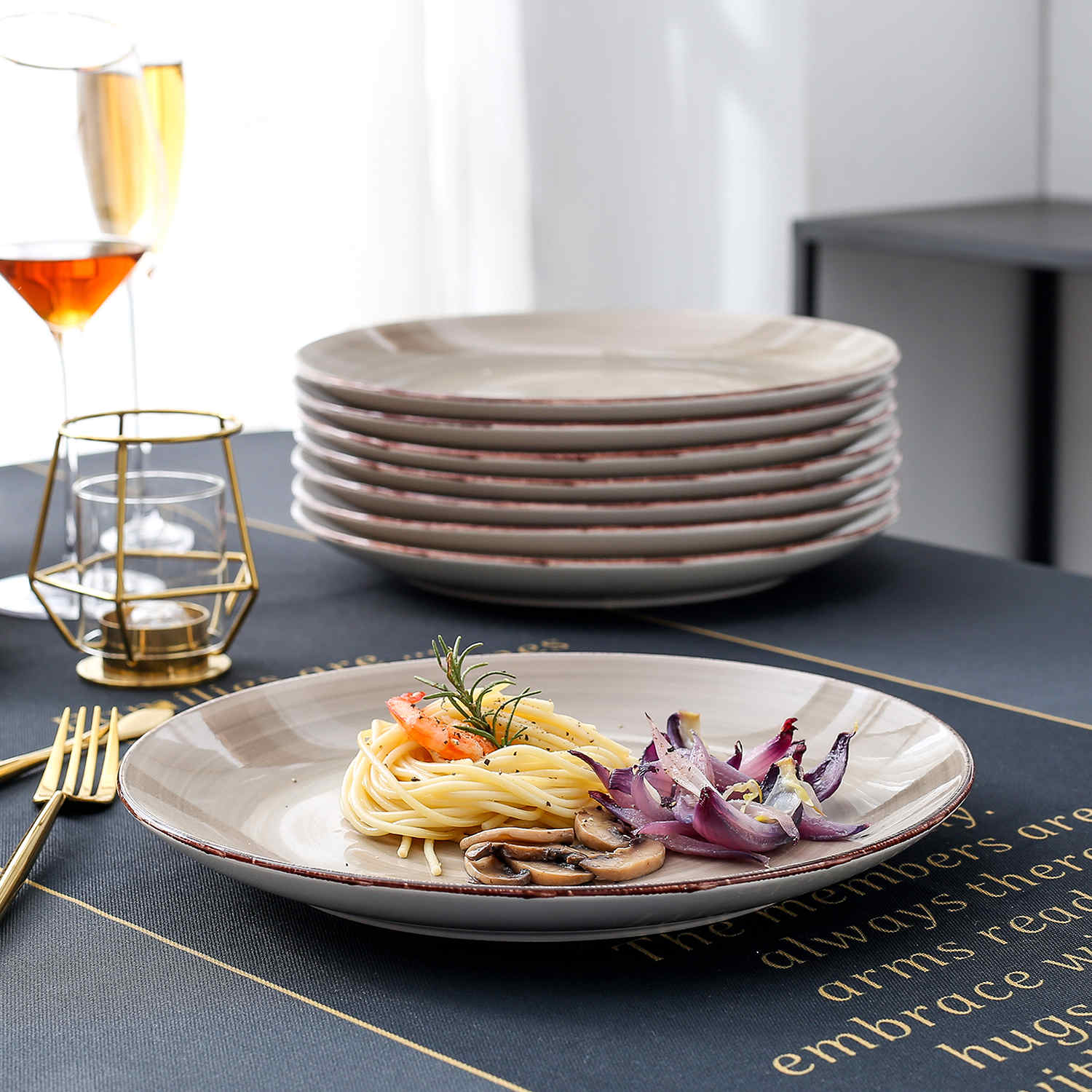 Cream Dinner Plates Set