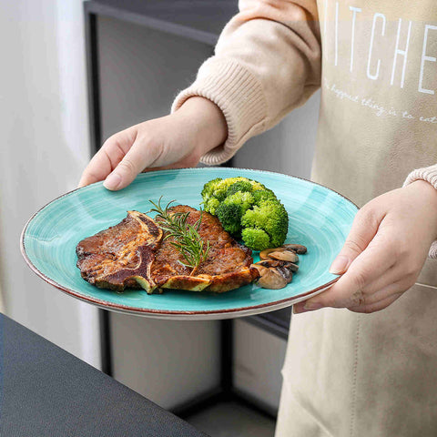 Green Dinner Plates Set