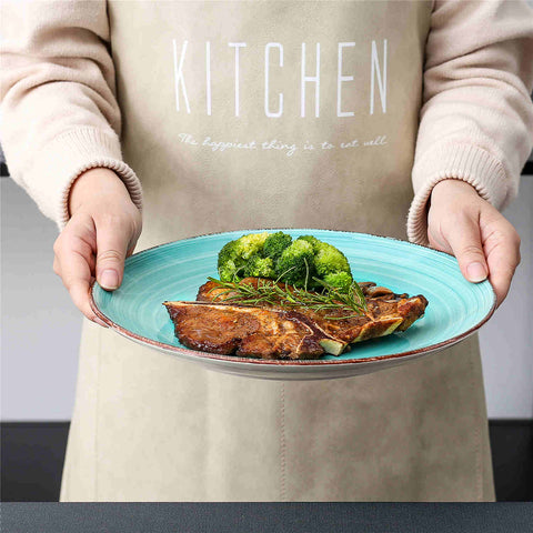 Green Dinner Plates Set