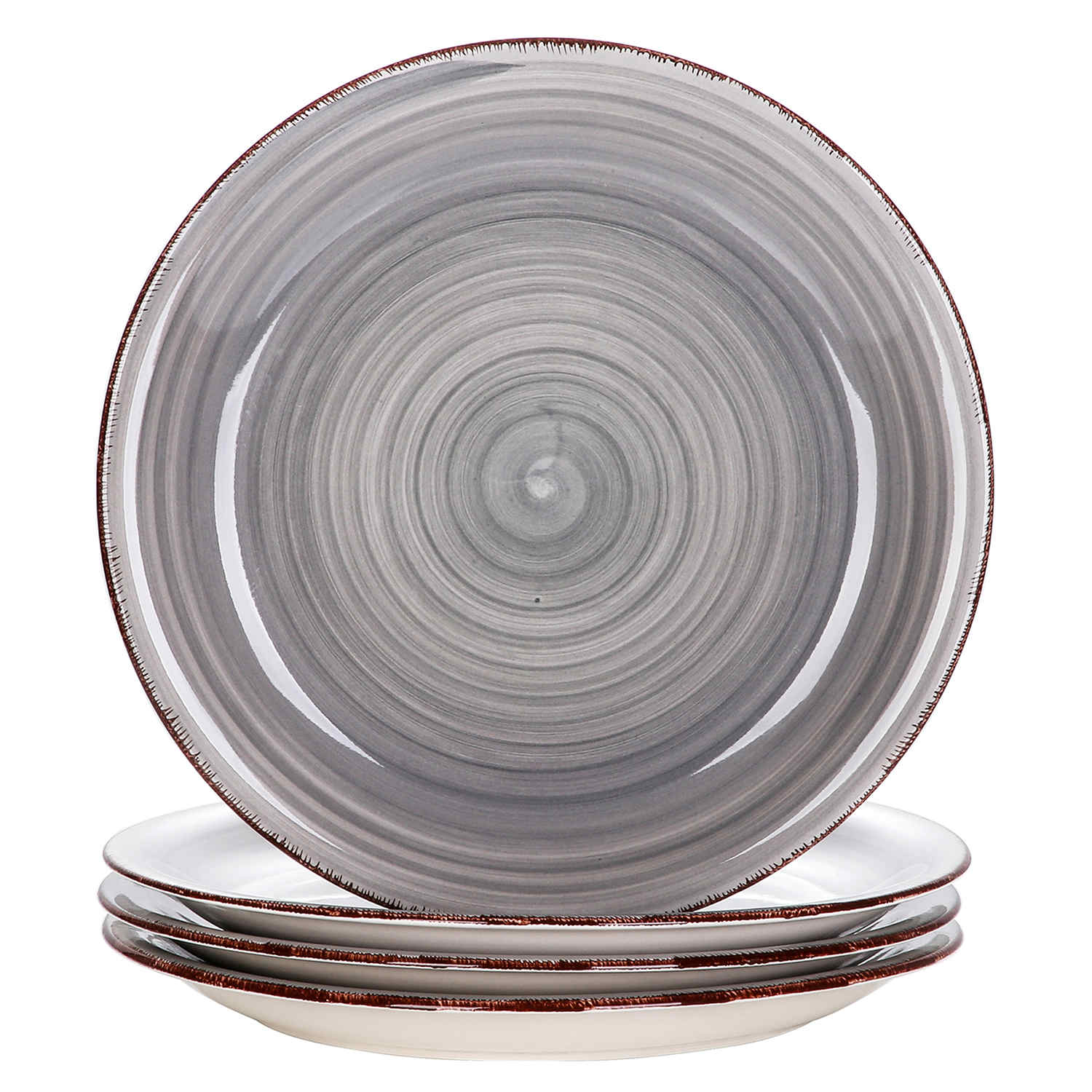Grey Dinner Plates Set