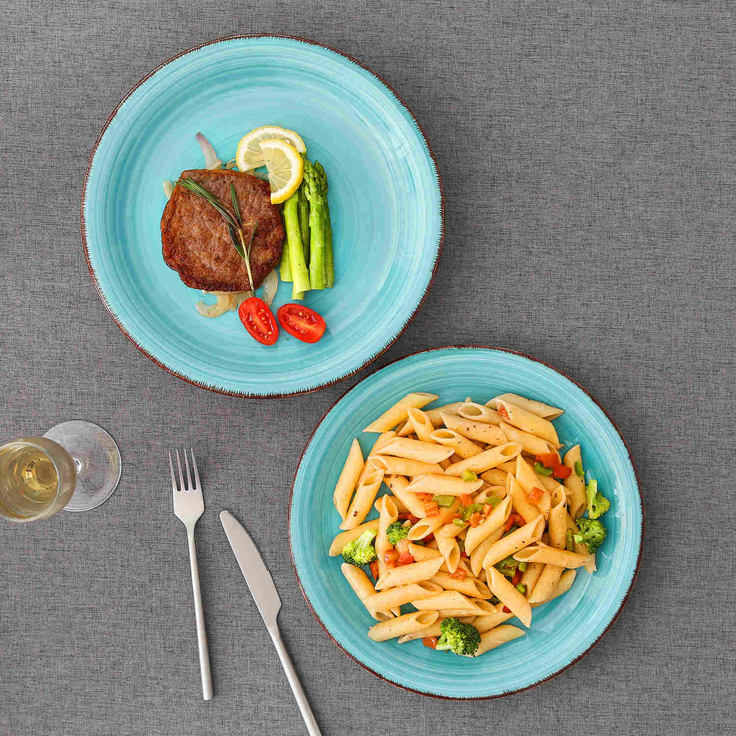 Turquoise Dinner Plates Set