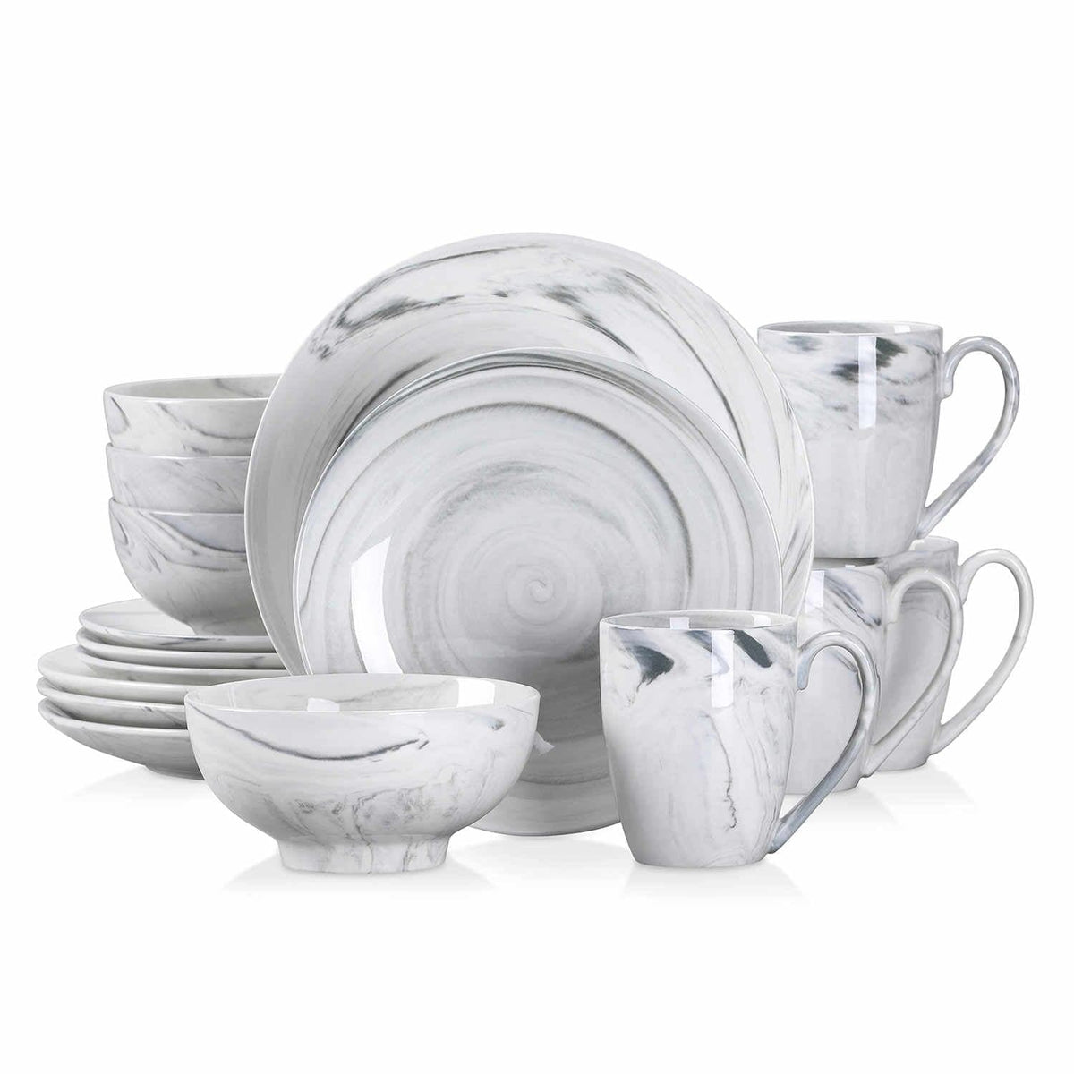 Set di stoviglie in argilla da 16 pezzi