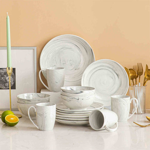 Set di stoviglie in argilla da 16 pezzi