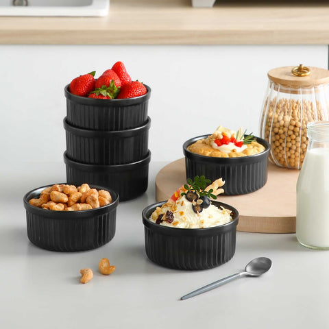 Black Ramekins Set of 6