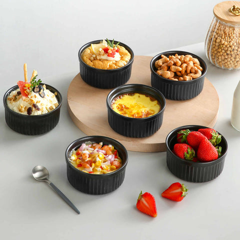 Black Ramekins Set of 6