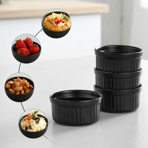 Black Ramekins Set of 6