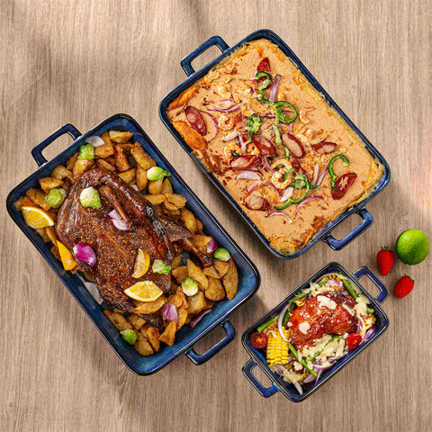 Bakeware Set Blue Baking Dishes
