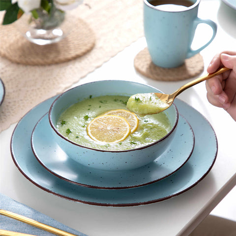 Blue rustic dinnerware sets