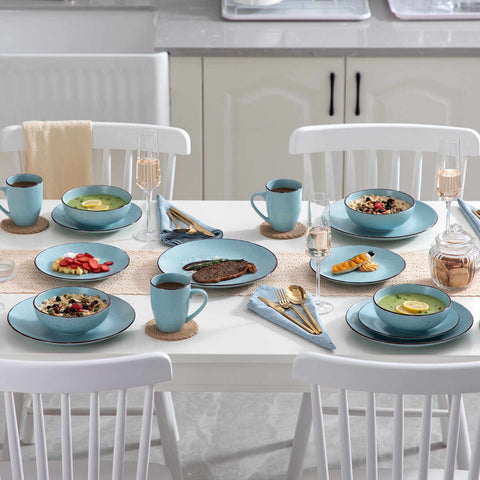 Blue rustic dinnerware sets