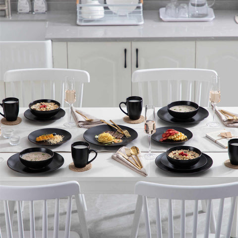 Black rustic dinnerware sets
