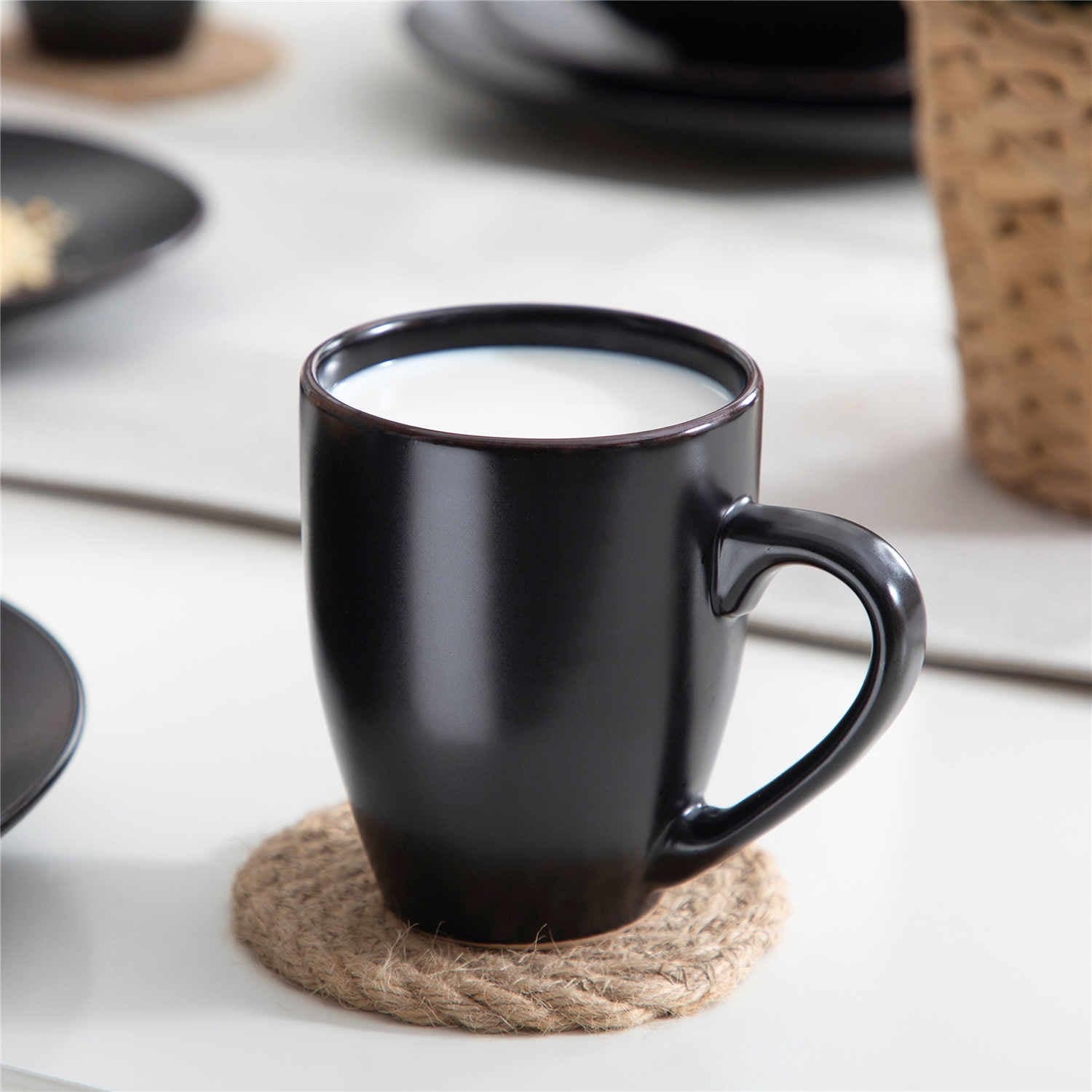 Black rustic dinnerware sets