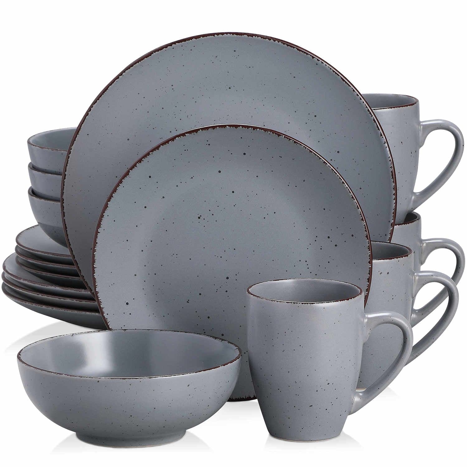 Grey rustic dinnerware sets