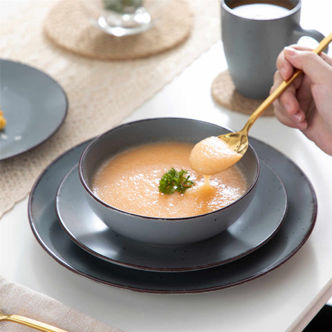 Grey rustic dinnerware sets