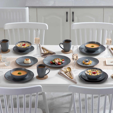 Grey rustic dinnerware sets